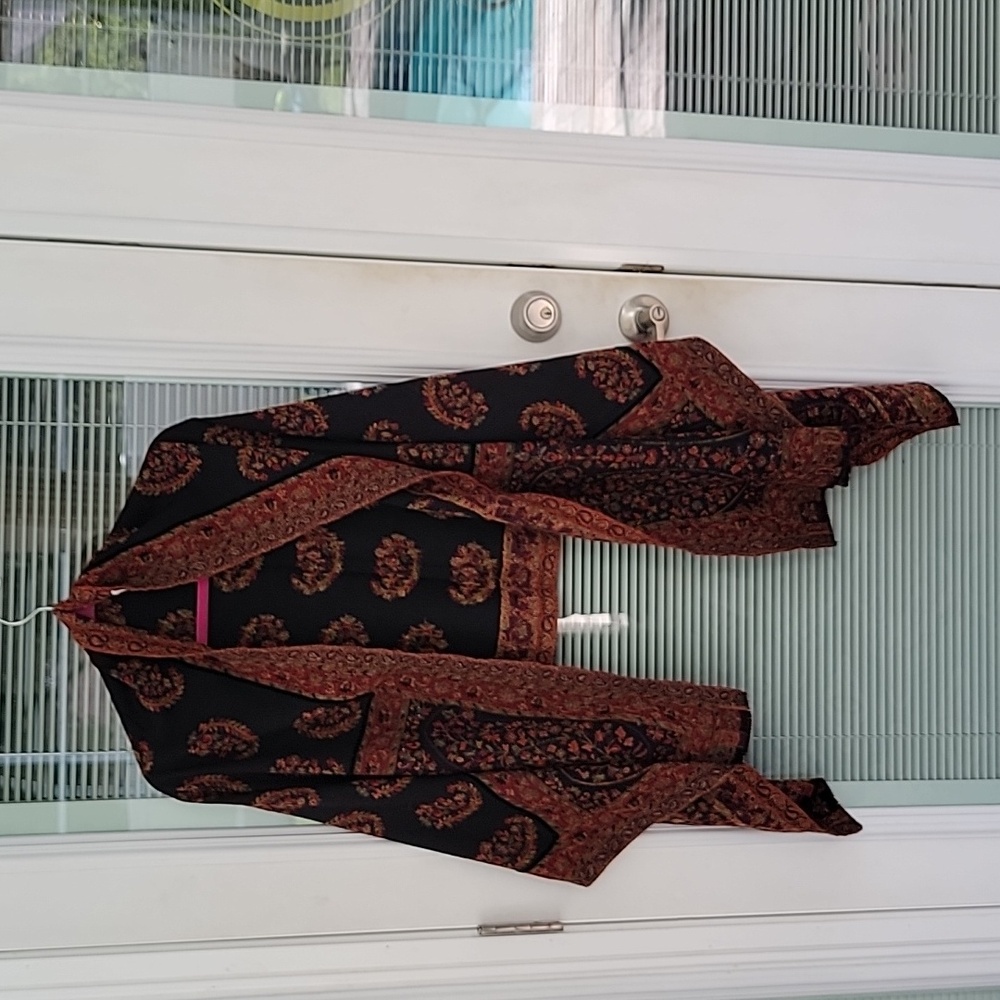 Bajra Wool Scarf Shawl Wrap Handmade in Nepal 75 inches Long Velvet Pipping